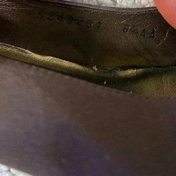 Stuart Weitzman Vintage Square Toe Brown Silk Canvas Heel Pumps - Picture 6 of 6